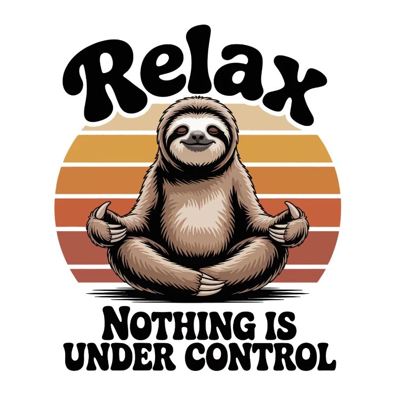 Relax Nothing Is Under Control Vintage Sloth