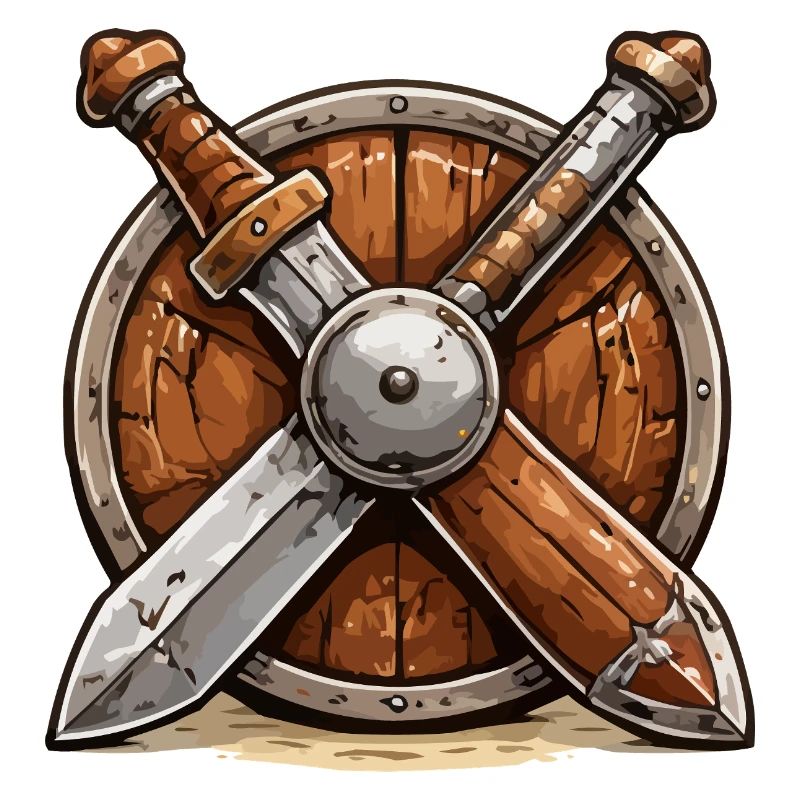 Bouclier et Épées Viking