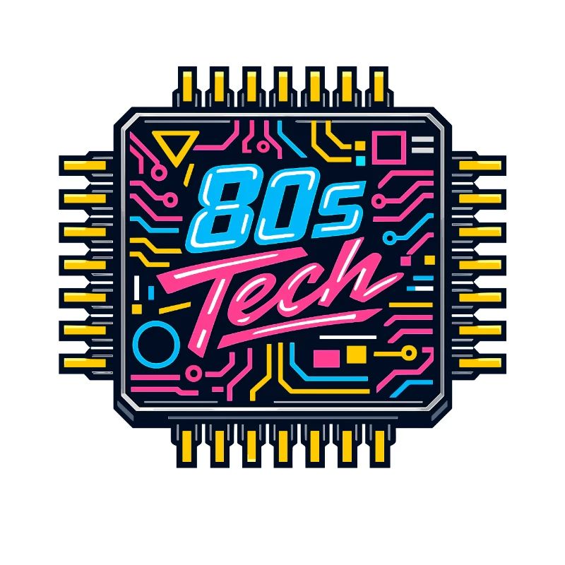 80s Tech Neon Chip