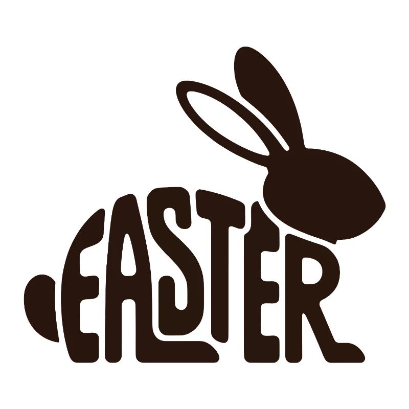 Easter Bunny Typo Shape