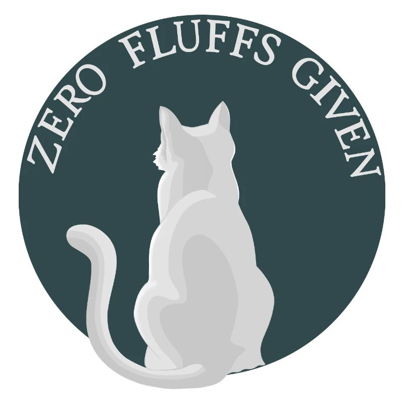 Zero Fluffs Given – Katze von hinten mit Attitüde