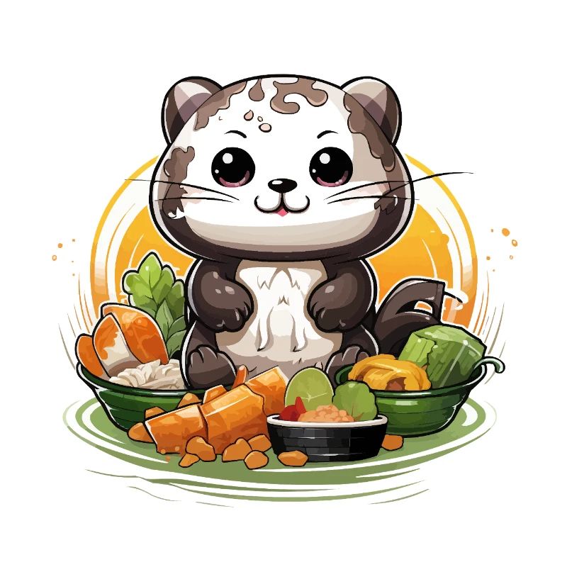 Kitchen panda at the feast