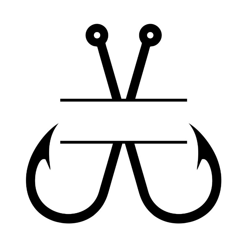 Fish Hook Name Monogram