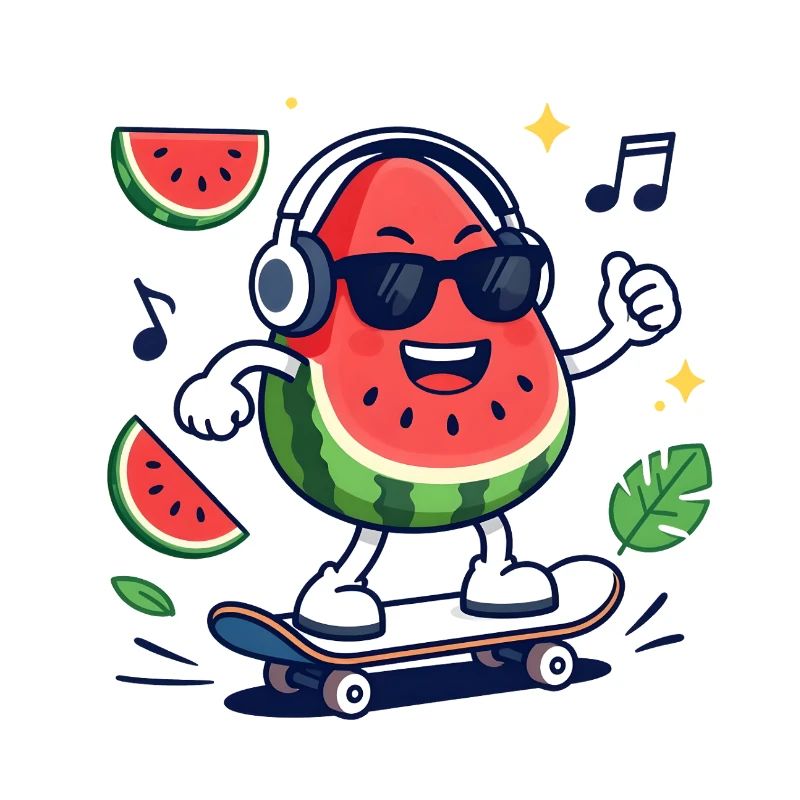 Pastèque Rythmée en Skate