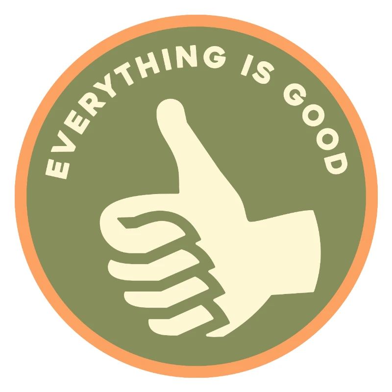 Everything Is Good Good Retro Thumbs