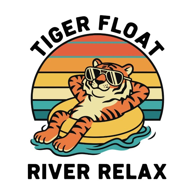Tiger Buoy Retro Tiger Float River Relax