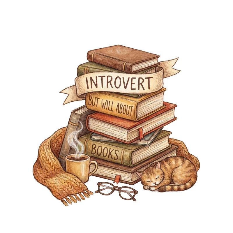 Introvert Book Lover Stack