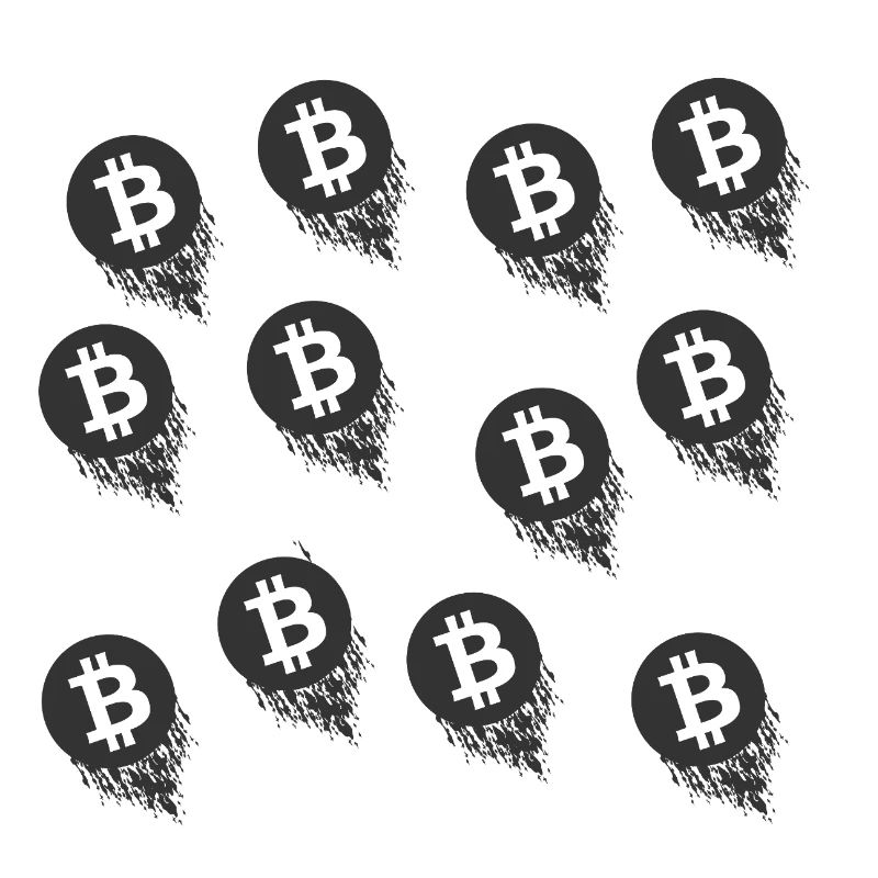 Bitcoin Brush Pattern Series