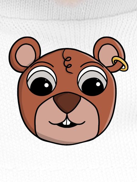 Cheerful Cheeky Animal Face