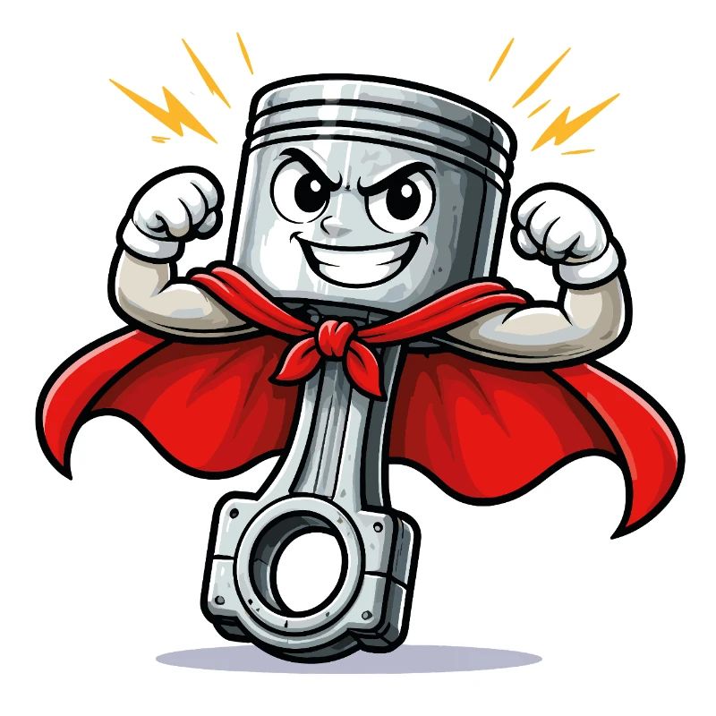 Piston super-héros de mécanicien