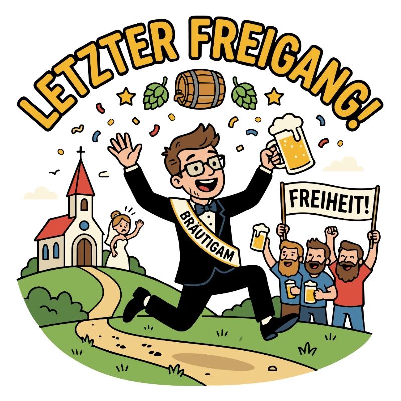 Letzte Ausfahrt JGA Endbaustelle Ehe