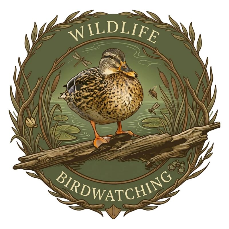 Bird Watching Wildlife Emblem
