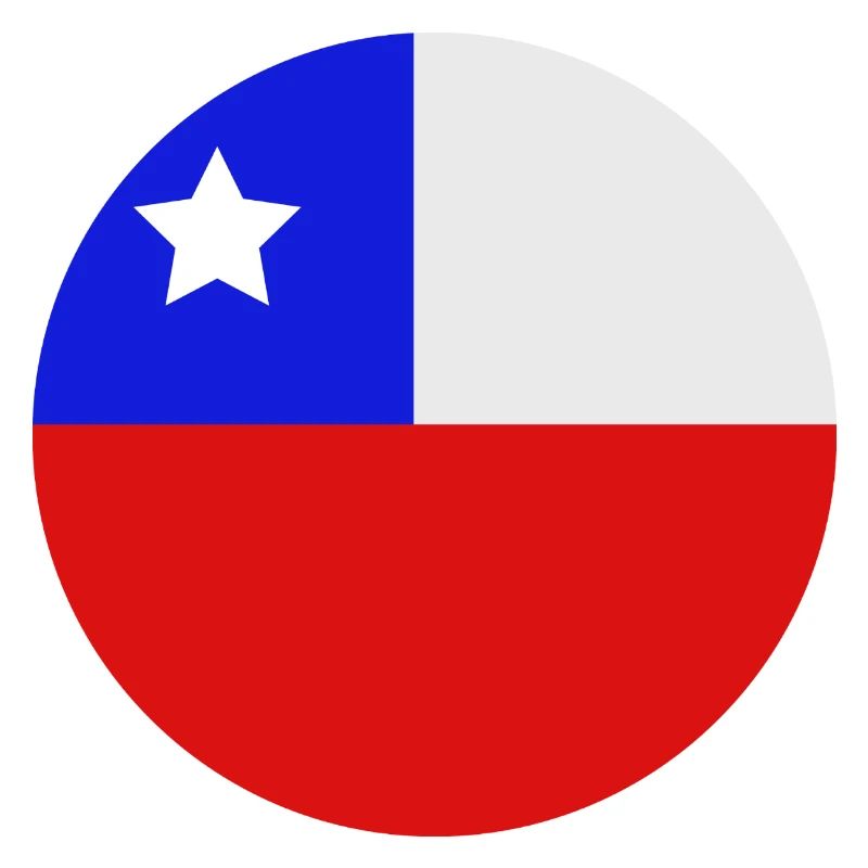 Drapeau chilien rond