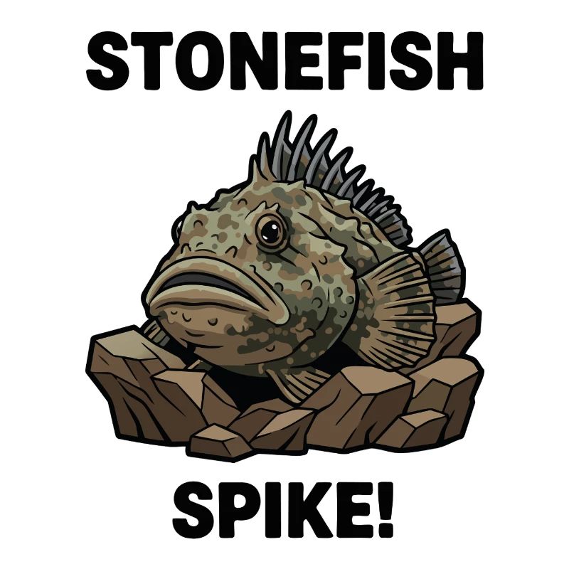 Stone Fish Danger Spike Stonefish Black