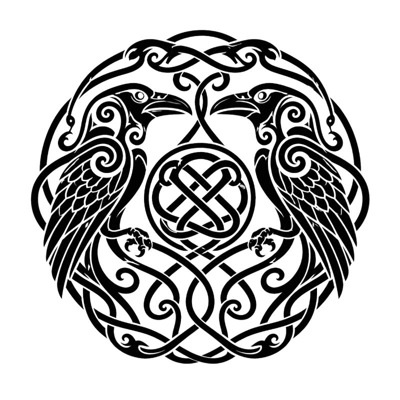 Celtic Raven Circle Ornament