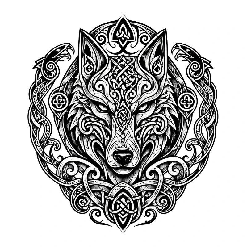 Knotenkunst Wolfskopf