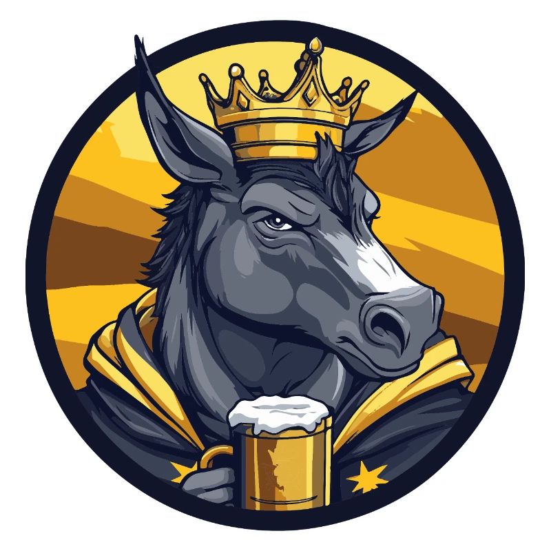 Esel Bier Lustig