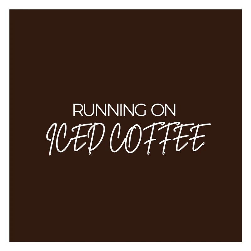 "RUNNING ON ICED COFFEE" Graphic Tee Design
