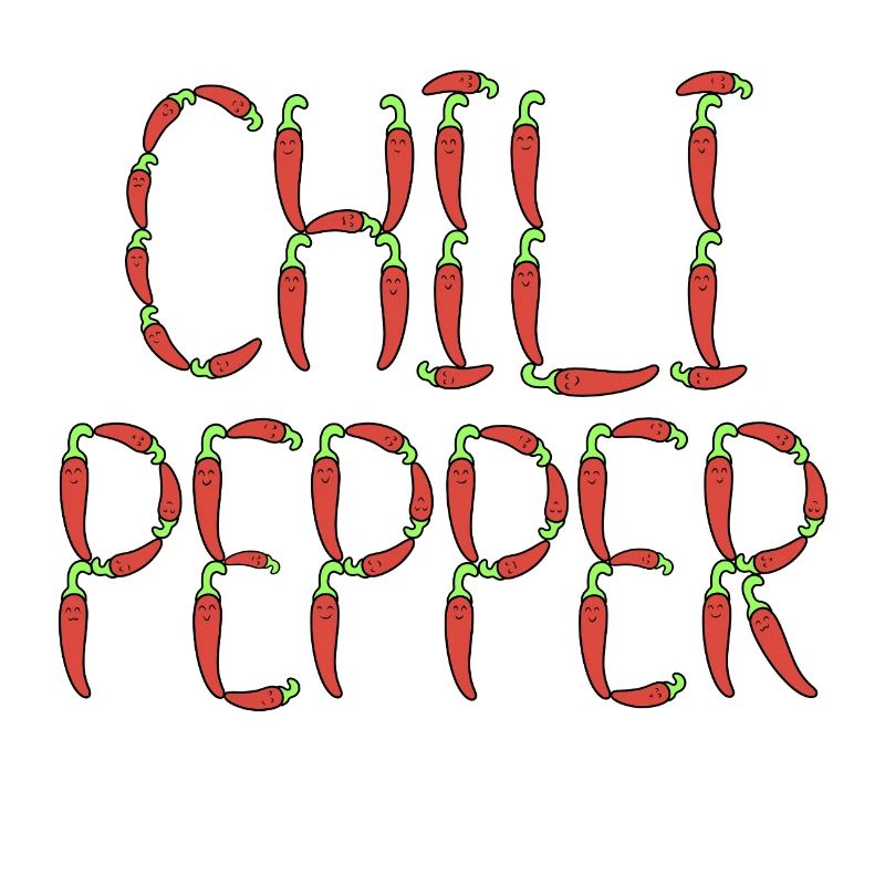 Chili pepper typography