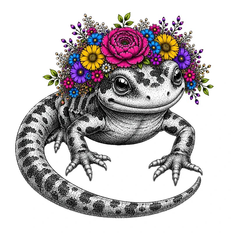 Flora Salamander Wreath