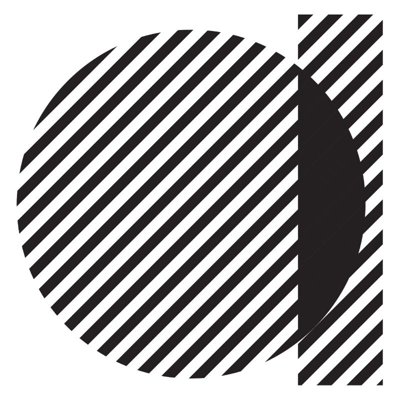 Diagonal Stripe Circle Abstract