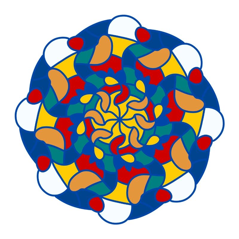 Mandala éclatant kaleidoscope