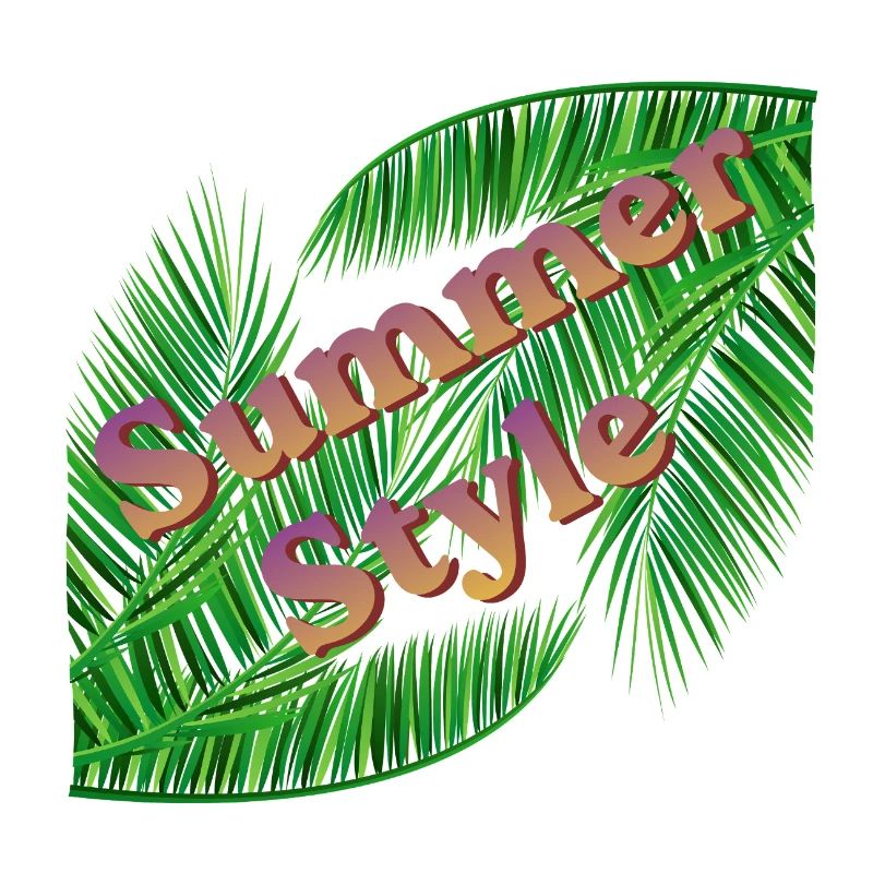 Summer style with palm trees