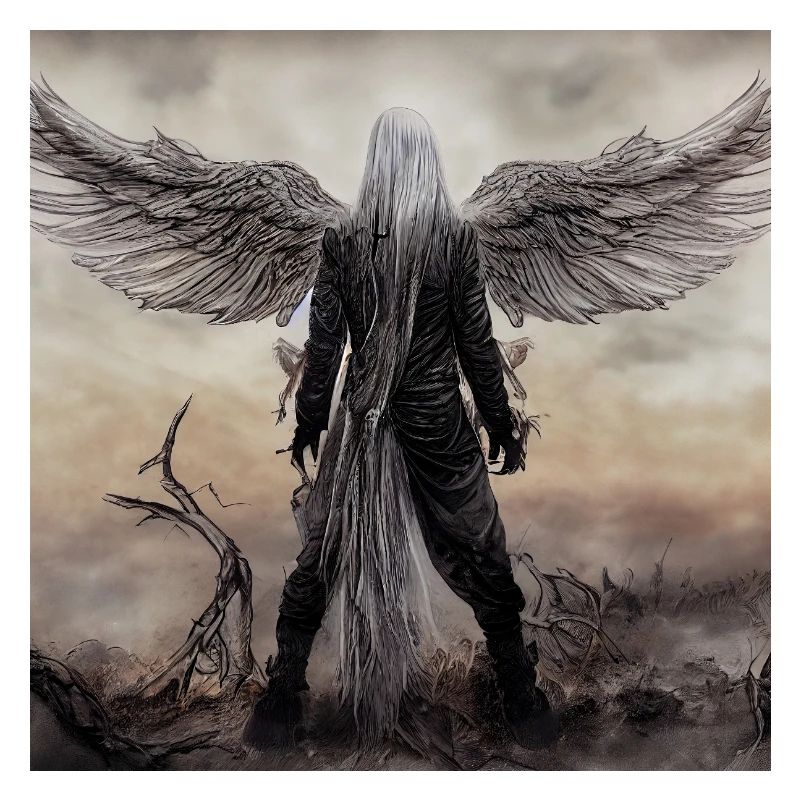 Winged Guardian in the Mist