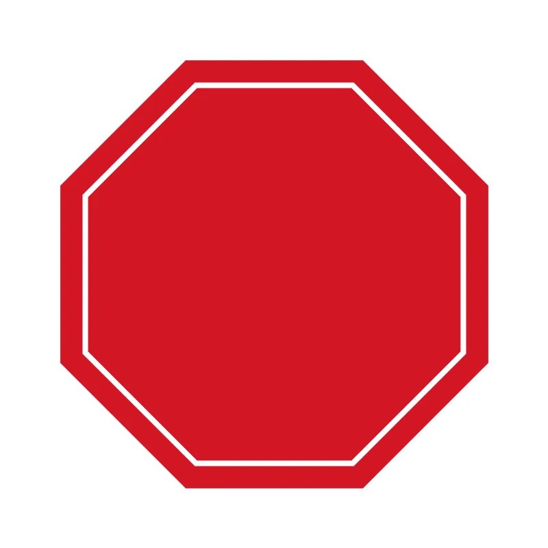 Blank Stop Sign