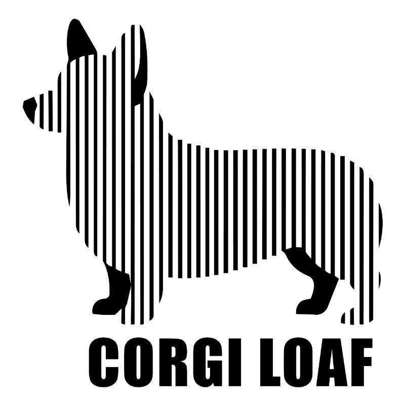 Corgi Loaf – Minimalist linear silouette Hund