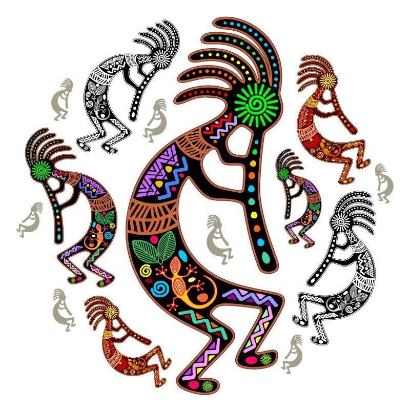 Kokopelli-Regenbogenfarben