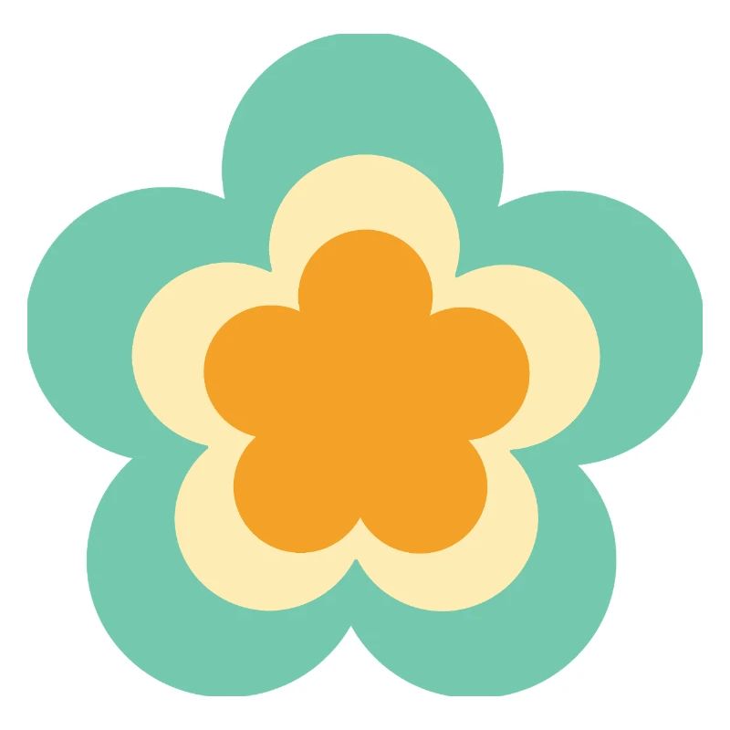 70s Flower Pattern Hippie Gift