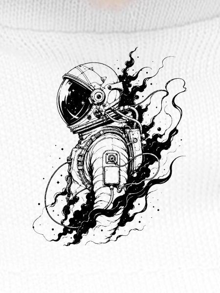 Astronaut between stardust and eternity