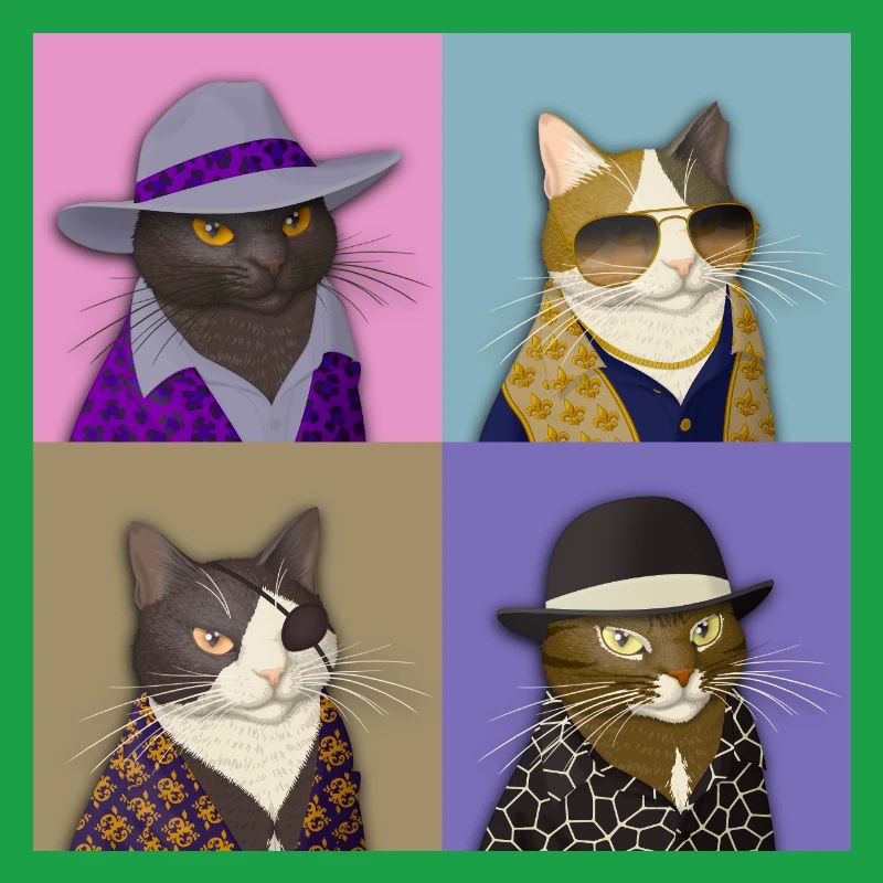 Badass Cat Quartet
