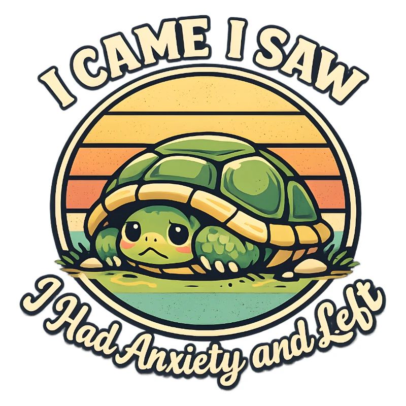 I came saw left scared turtle