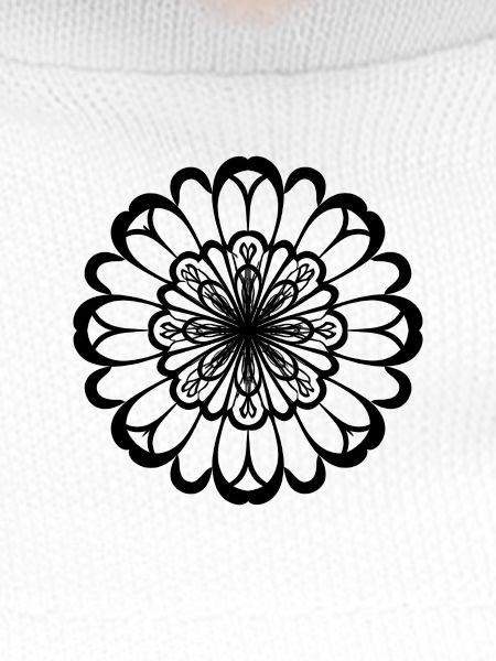 Dark Mandala Flower Pattern