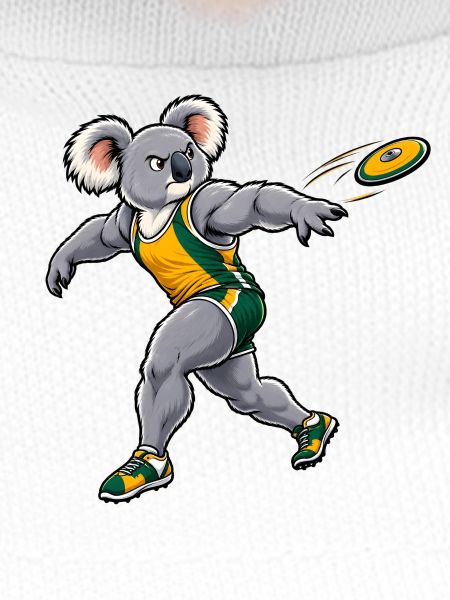 Koala beim Diskuswurf – Leichtathletik