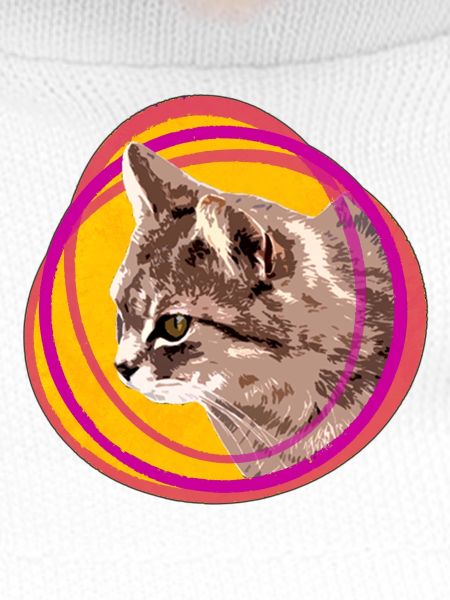 Katzengesicht im Psychedelic-Ring