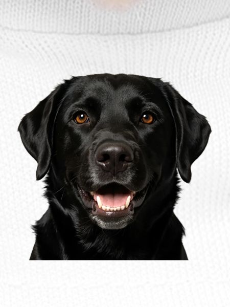 Schwarzer Labrador-Hundefront