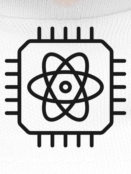 KI-Quantencomputing-Mikrochip-Liniensymbol