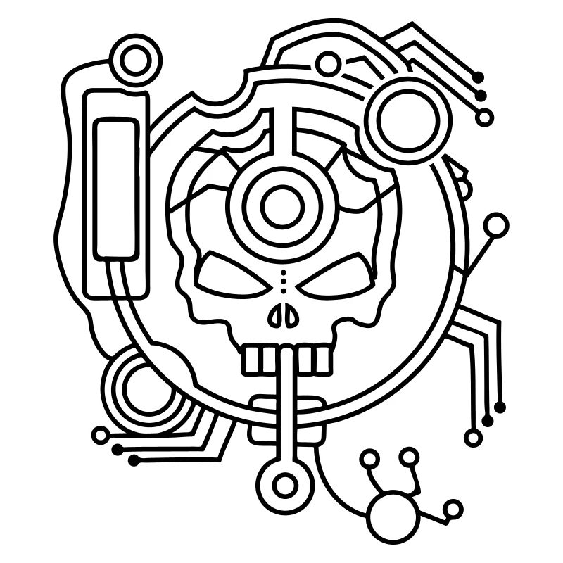 Cyber Skull Skull as a circuit