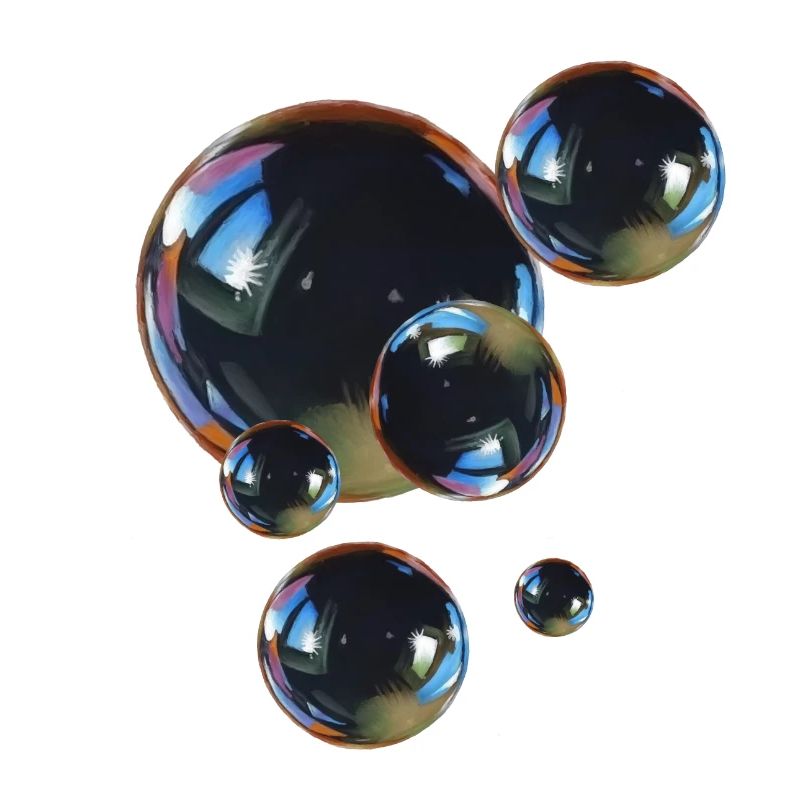 Reflective bubble art