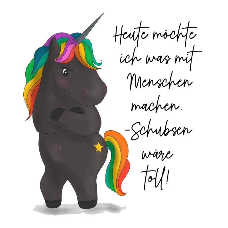 Einhorndrache mit Regenbogenmähne