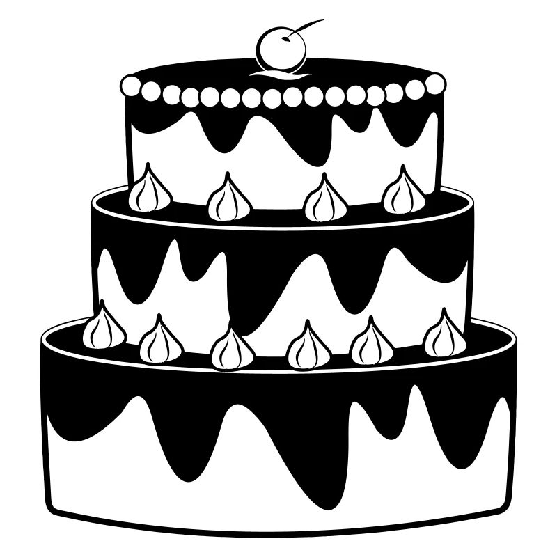 Birthday cake shadow image