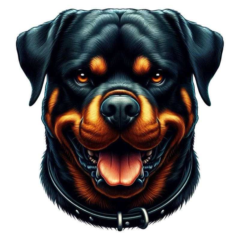 Ein friedlicher Rottweiler