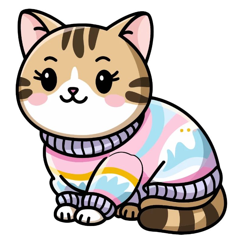 Kuscheliger Pullover Katze