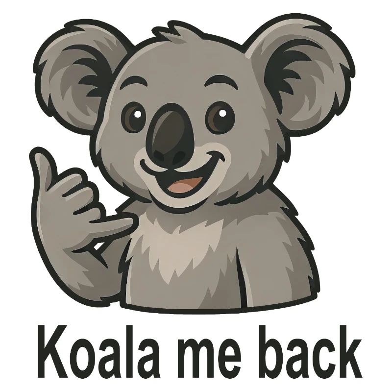 Mignon koala appel téléphonique koala disant