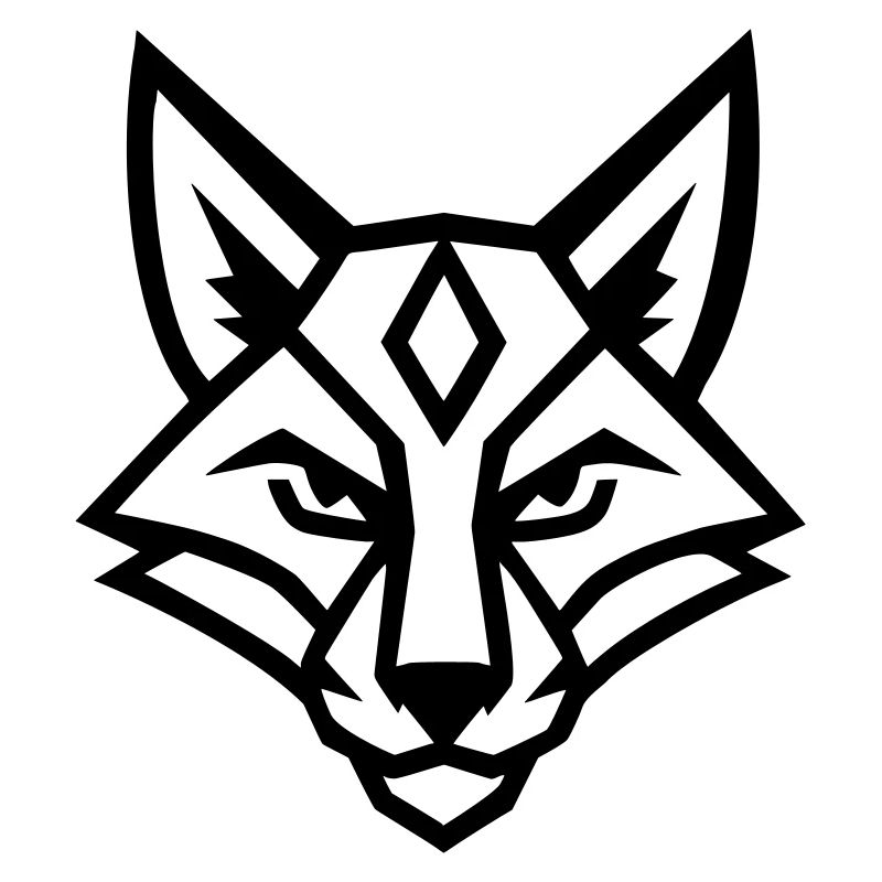 Stylized geometric fox
