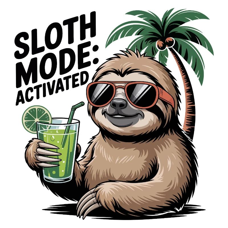 Sloth Mode Cocktail Funny Sloth