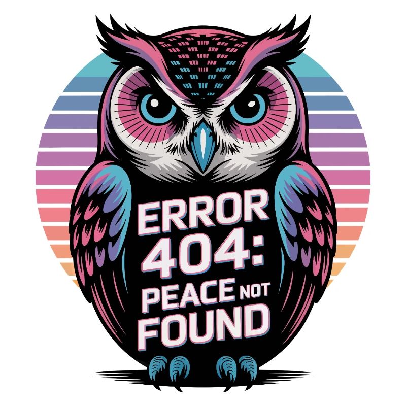 Friedlicher Eulen-Fehler 404 T-Shirt